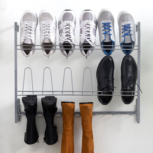 Rebrilliant 9 Pair Wall Mounted Shoe & Boot Rack Wayfair